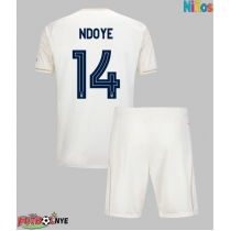 Camiseta Nottingham Forest Dan Ndoye #14 Visitante Equipación para niños 2025-26 manga corta (+ pantalones cortos)